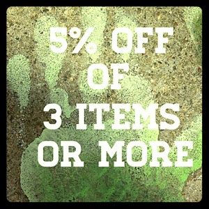 5% off of 3 items or more! 😌